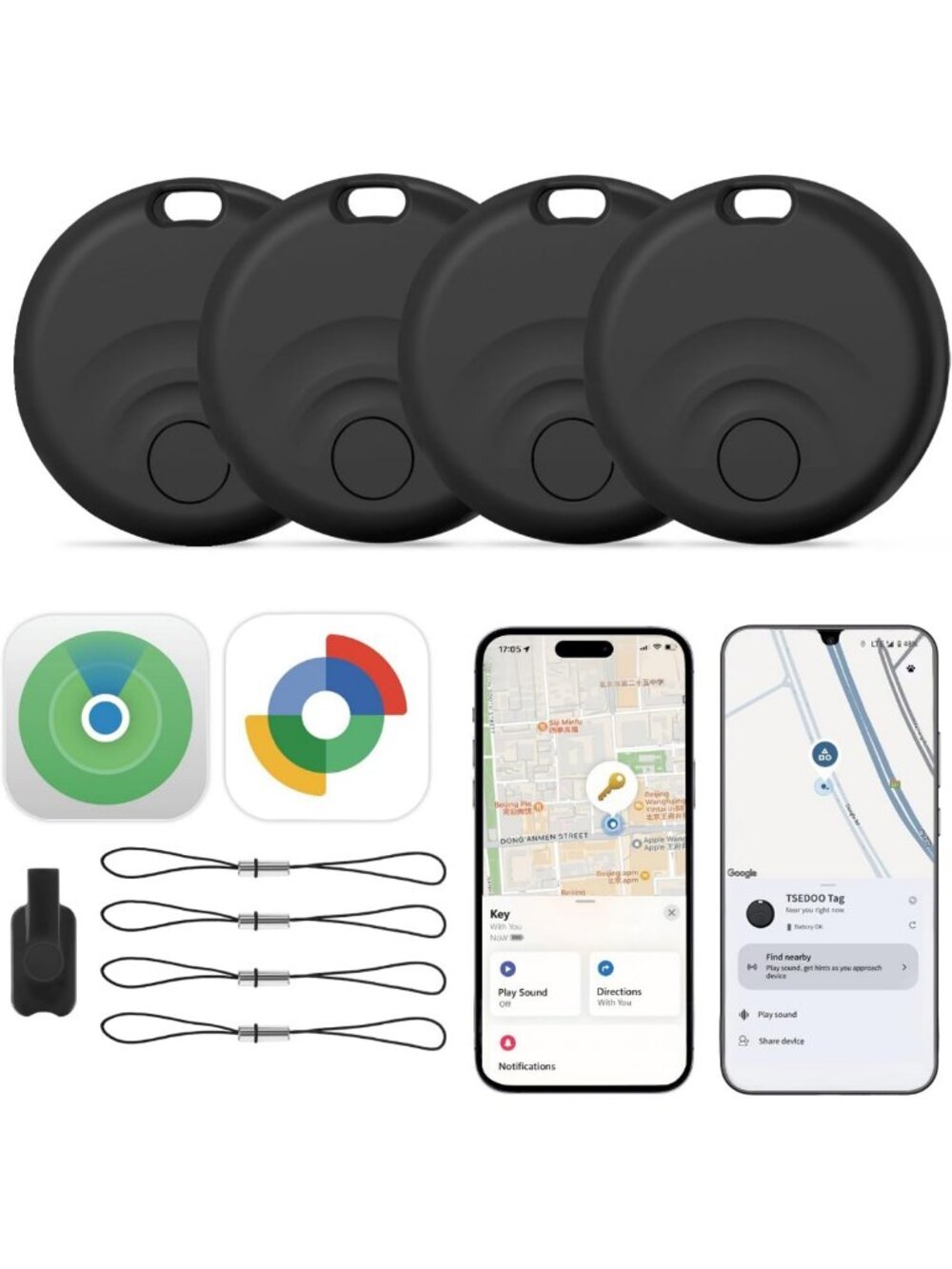 2026 Smart Tracker Tags for Android & iOS, Compatible with Apple Find My and